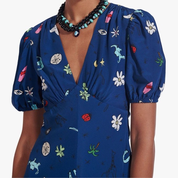 STAUD Milla Mini Dress in Good Vibes Twilight - Picture 9 of 10